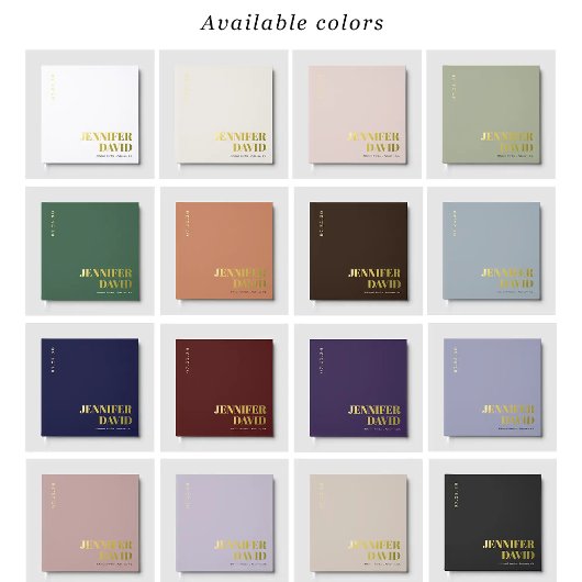 Moderne minimalistische paar namen eenvoudige brui gastenboek