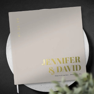 Moderne minimalistische paar namen eenvoudige brui gastenboek