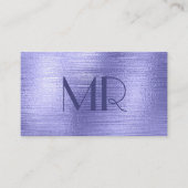Moderne minimalistische Paarse Folie metaaltypogra Visitekaartje (Voorkant)