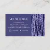 Moderne minimalistische Paarse Folie metaaltypogra Visitekaartje (Achterkant)