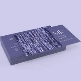 Moderne minimalistische Paarse Folie metaaltypogra Visitekaartje