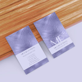 Moderne minimalistische Paarse Folie metaaltypogra Visitekaartje