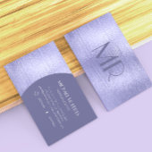 Moderne minimalistische Paarse Folie metaaltypogra Visitekaartje