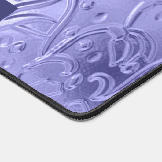 Moderne minimalistische Paarse Folie Metallic Bureaumat (Hoek)