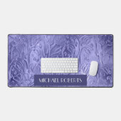 Moderne minimalistische Paarse Folie Metallic Bureaumat (Keyboard & Muis)