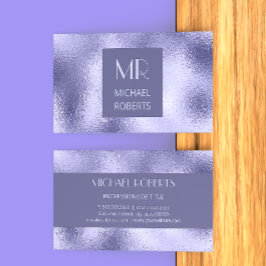 Moderne minimalistische paarse folie Metallic Visitekaartje