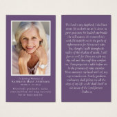 Moderne minimalistische Paarse gedenkgebed Kaart (Voorkant /achterkant)