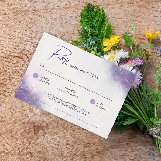 Moderne minimalistische Paarse Lila behuizing Kaar Informatiekaartje