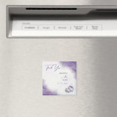 Moderne minimalistische Paarse Lila bruiloft Magneet (Insitu (Vaatwasser))