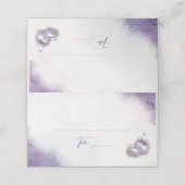 Moderne minimalistische Paarse Lila trend Plaatskaartje (Buitenkant ongevouwen)