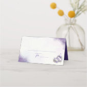 Moderne minimalistische Paarse Lila trend Plaatskaartje (Voorkant)