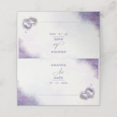 Moderne minimalistische Paarse Lila trend Plaatskaartje (Buitenkant ongevouwen)