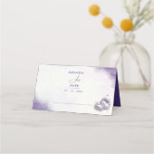 Moderne minimalistische Paarse Lila trend Plaatskaartje (Voorkant)