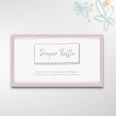 Moderne minimalistische Paarse luierkrabbel Informatiekaartje