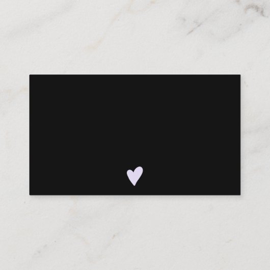 Moderne minimalistische paarse orde bedankt visitekaartje (Achterkant)