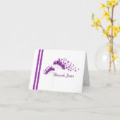 Moderne minimalistische Paarse paardenbloemen Note Kaart (Gele Bloem)