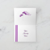 Moderne minimalistische Paarse paardenbloemen Note Kaart (Binnen)