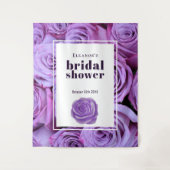 Moderne minimalistische Paarse Rozen Vrijgezellenf Wandkleed (Voorkant)