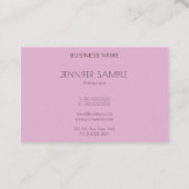 Moderne minimalistische Paarse Sjabloon Elegant Ee Visitekaartje (Achterkant)