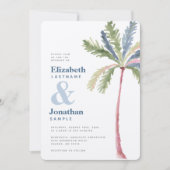 Moderne Minimalistische Palm Boom Bestemming Kaart (Voorkant)