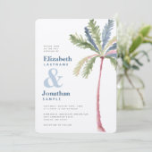 Moderne Minimalistische Palm Boom Bestemming Kaart (Staand voorkant)