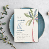 Moderne minimalistische palmboom bestemming kaart