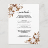 Moderne minimalistische pampas gras boeket bruilof informatiekaartje (Voorkant)