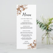 Moderne minimalistische pampas gras boeket bruilof menu (Staand voorkant)