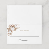 Moderne minimalistische pampas gras boeket bruilof plaatskaartje (Buitenkant ongevouwen)