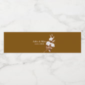 Moderne minimalistische pampas gras boeket bruilof waterfles etiket (Enkel label)