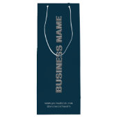 Moderne Minimalistische Papieren Wijn Zak Met Bedr Cadeautas (Achterkant)