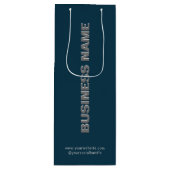 Moderne Minimalistische Papieren Wijn Zak Met Bedr Cadeautas (Voorkant)