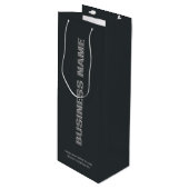 Moderne Minimalistische Papieren Wijnzak Met Bedri Wijn Cadeautas (Voorkant Gekanteld)