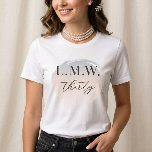 Moderne Minimalistische Parel Mijlpaal Verjaardag Tri-Blend Shirt