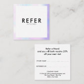 Moderne Minimalistische Parelrand Aanbevelingskaartje (Voorkant / Achterkant)