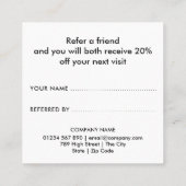 Moderne Minimalistische Parelrand Aanbevelingskaartje (Achterkant)