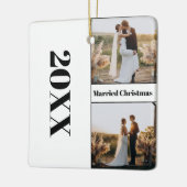 Moderne minimalistische Pas getrouwd getrouwd met Keramisch Ornament (Links)