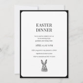 Moderne Minimalistische Pasen-diner Kaart (Voorkant)