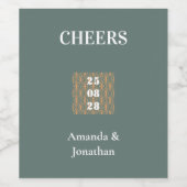 Moderne minimalistische pasteelwijn wijn etiket (Enkel label)