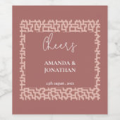 Moderne minimalistische pasteelwijn wijn etiket (Enkel label)