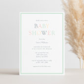 Moderne minimalistische pastel Baby shower Kaart
