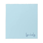 Moderne minimalistische pastel & marine blauw Eleg Notitieblok (Voorkant)