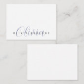 Moderne minimalistische pastel Paarse monogram Notitiekaartje (Voorkant / Achterkant)