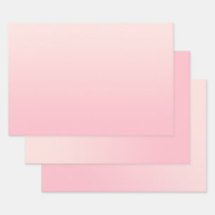 Moderne Minimalistische Pastel Roze Gradiënt Inpakpapier Vel
