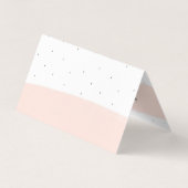 Moderne minimalistische pastel-roze penseelstreek visitekaartje (Achterkant)