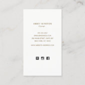 Moderne minimalistische pastelholografie visitekaartje (Achterkant)