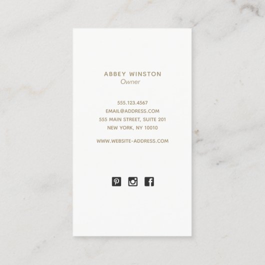 Moderne minimalistische pastelholografie visitekaartje (Achterkant)