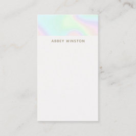 Moderne minimalistische pastelholografie visitekaartje