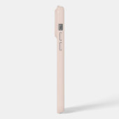 Moderne Minimalistische Pastelroze en Koperen Mono iPhone Hoesje (Linkerkant)