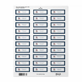 Moderne Minimalistische Patriottische Vierde Juli Etiket (Full Sheet)